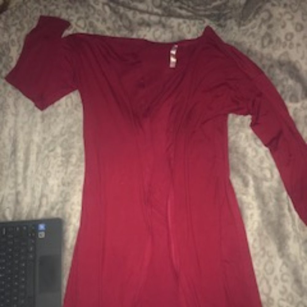 Red Long Cardigan (Duster)